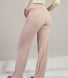 Gerippte Hose mit weitem Bein - Pink
