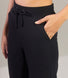 Gerippte Hose mit weitem Bein - Black