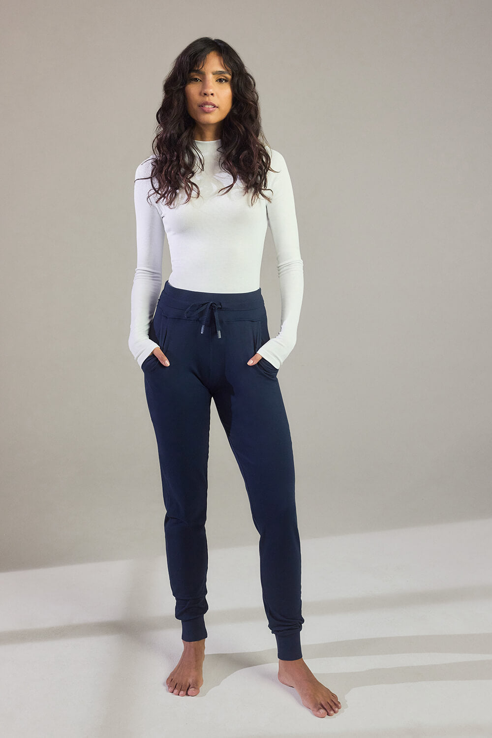 Recharge High-Waisted Jogginghose - Navy Blaue