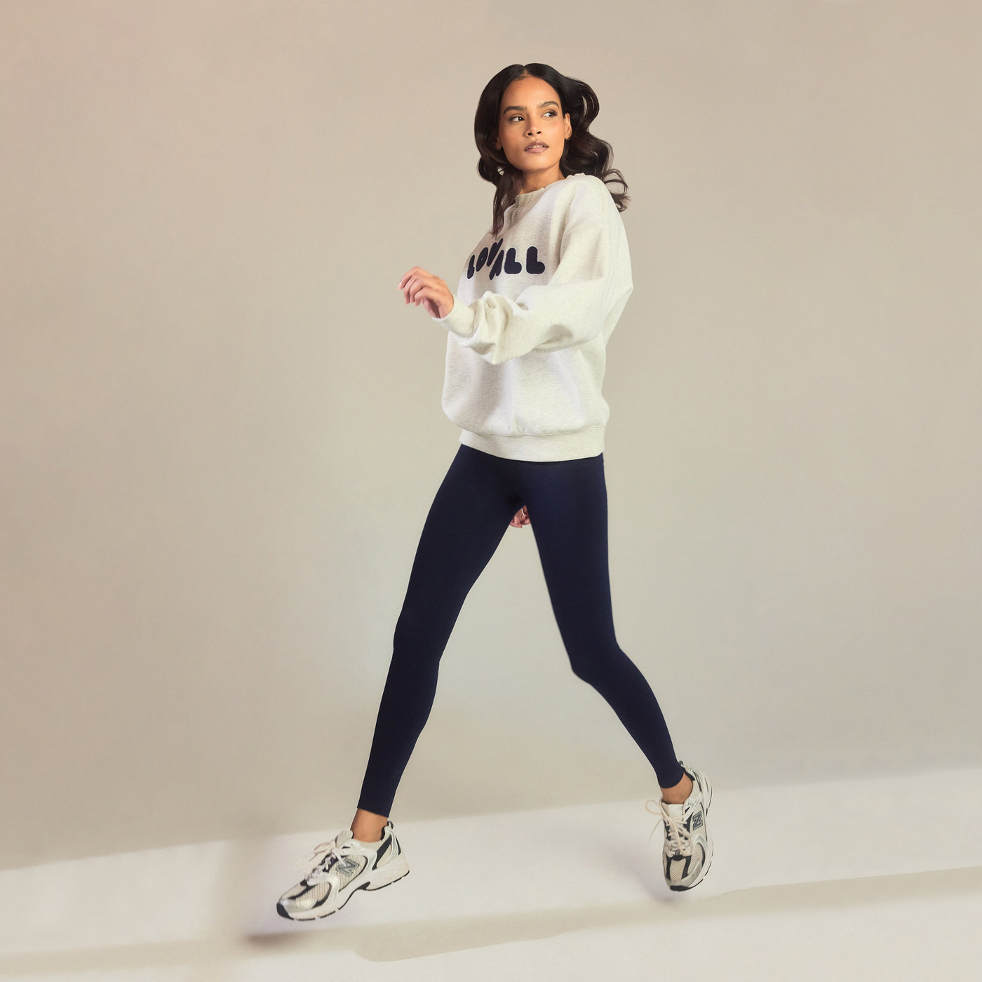 Alltägliche High-Waisted Leggings - Navyblau