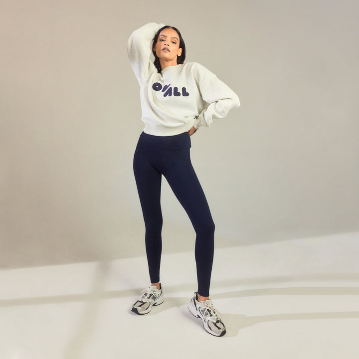 Alltägliche High-Waisted Leggings - Navyblau