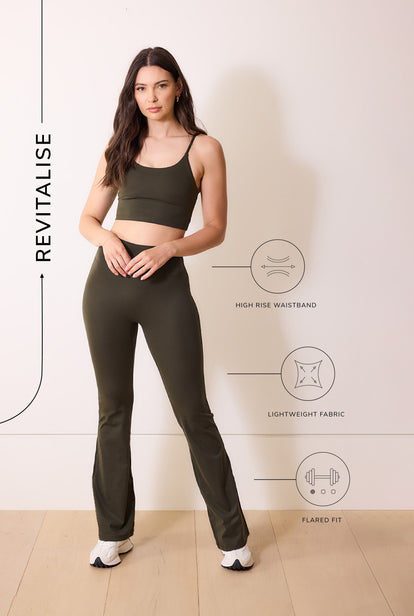 24/7 Revitalise Schlaghose Leggings - Deep Olive