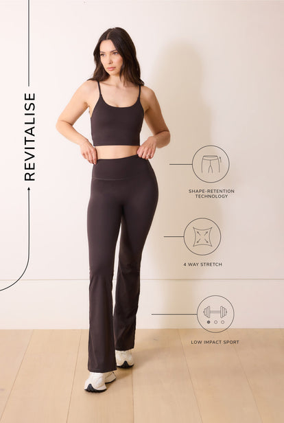 24/7 Revitalise Schlaghose Leggings - Black Coffee