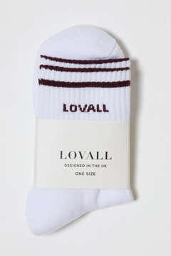 Gerippte Sportsocken - Burgunderrot