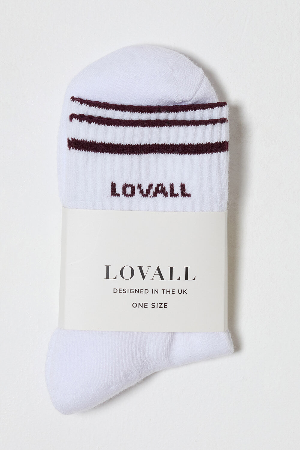 Gerippte Sport Socke - Bordeaux