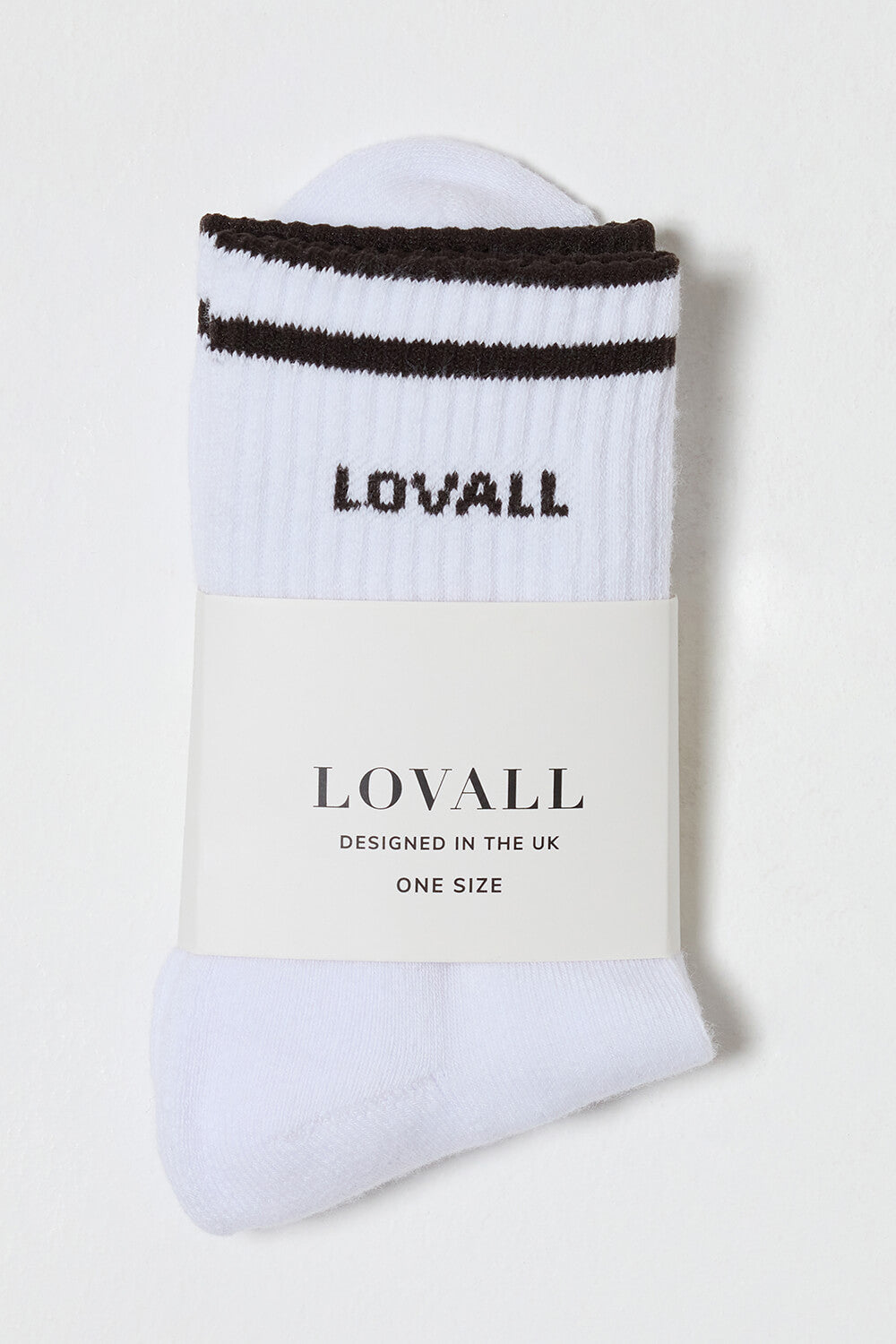 Gerippte Sportsocken – Black Coffee