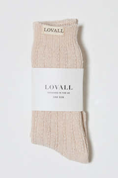 Gestrickte Socken - Beige