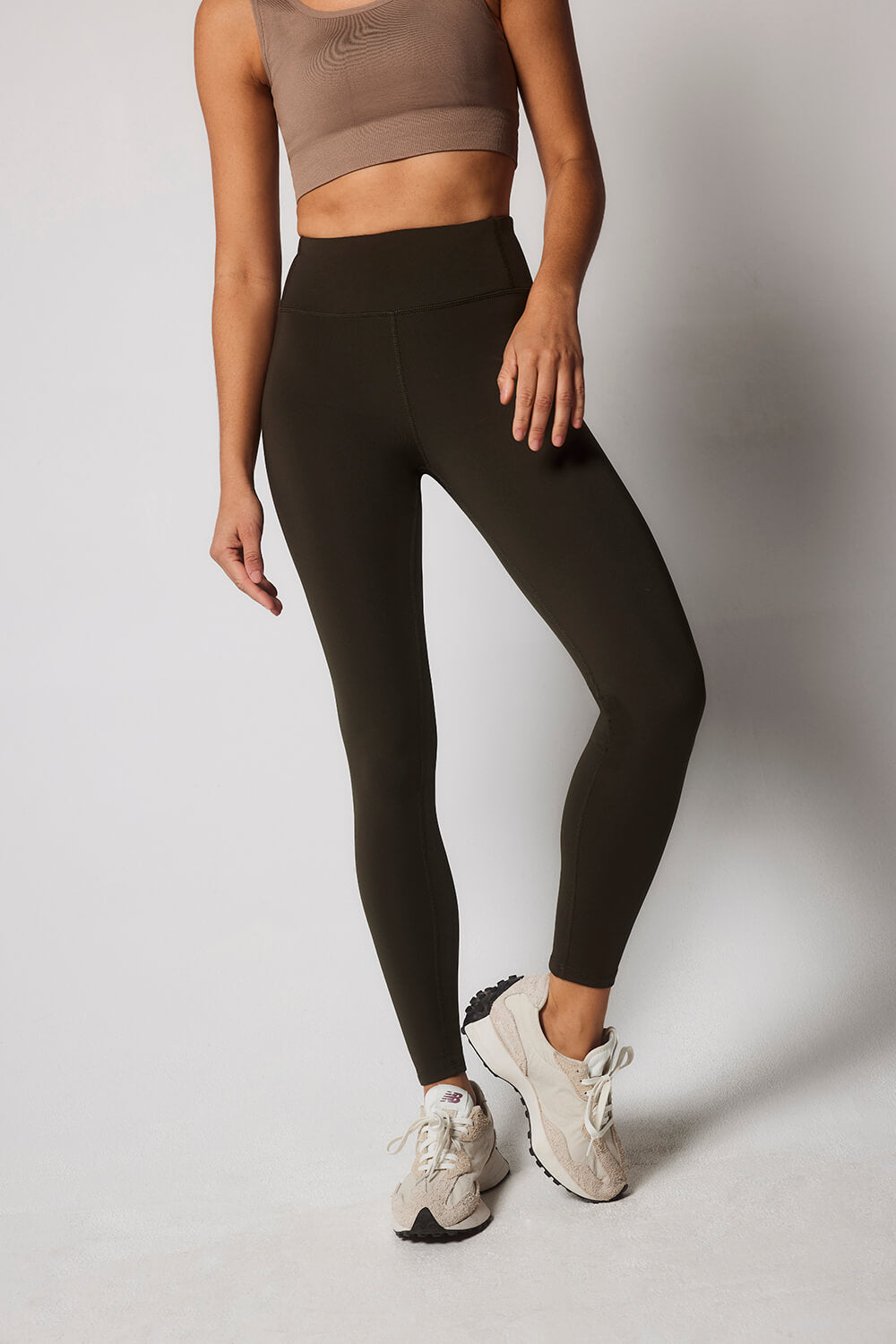 Focus High-Waisted Sportleggings - Olivgrün