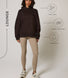 Schwergewicht Übergrößes Hoodie Curvy - Espresso Brown