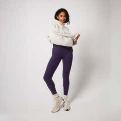 Winter Alltag Leggings mit Hohem Bund – Midnight Plum