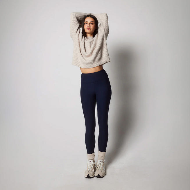 Alltägliche Winter Leggings mit hoher Taille - Navy