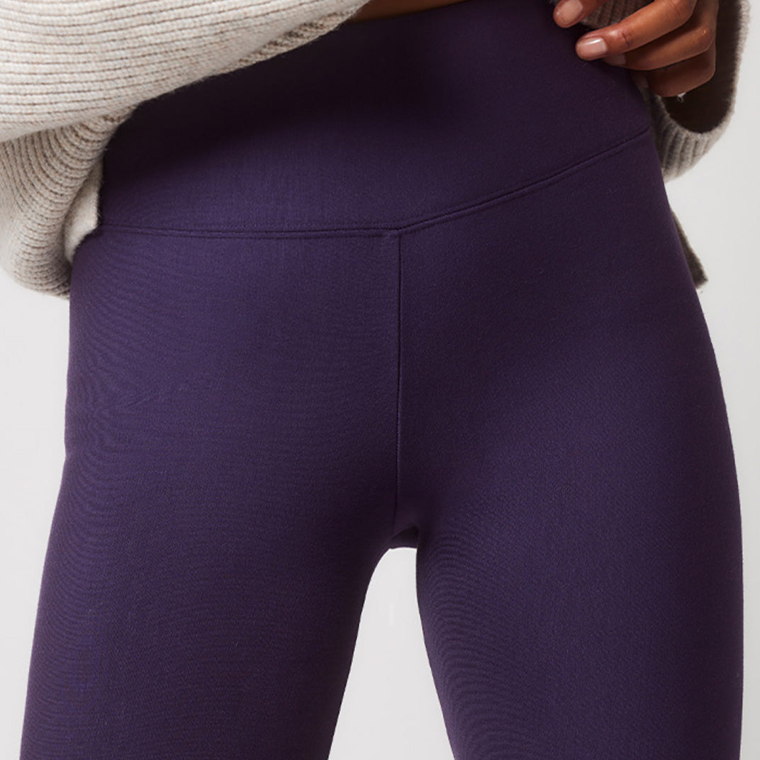 Alltägliche Winter-Leggings mit hoher Taille  - Midnight Plum