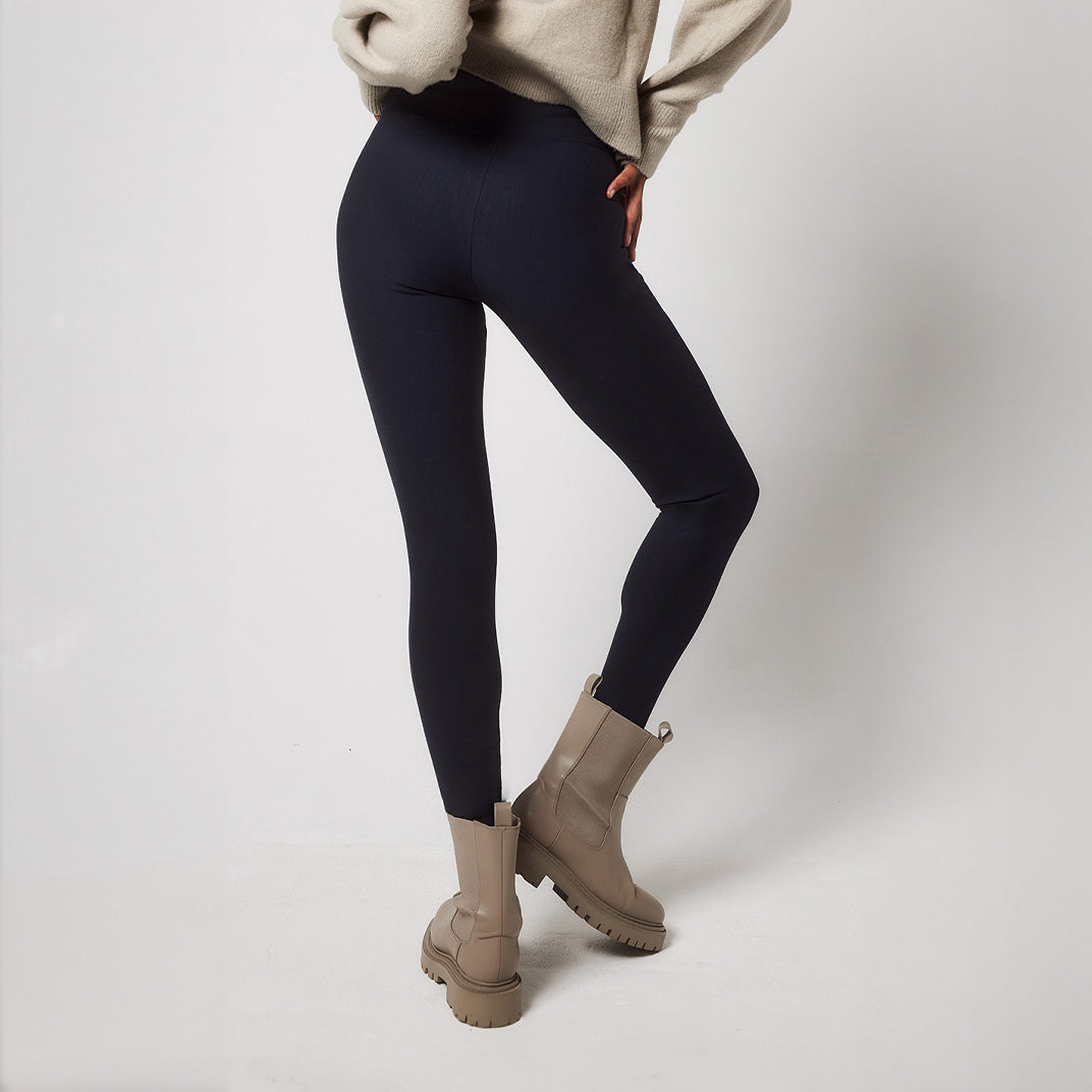 Alltägliche Winter-Leggings mit hoher Taille  - Vintage Navy
