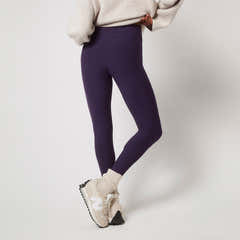 Winter Alltag Leggings mit Hohem Bund – Midnight Plum