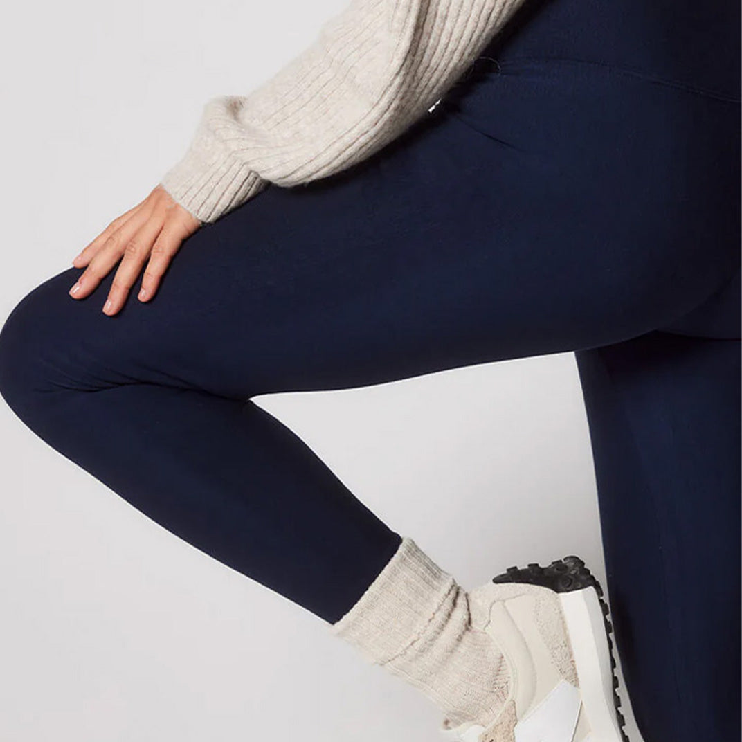 Alltägliche Winter Leggings mit hoher Taille - Navy
