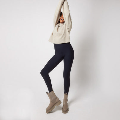 Alltägliche Winter-Leggings mit hoher Taille  - Vintage Navy