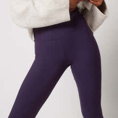 Winter Alltag Leggings mit Hohem Bund – Midnight Plum