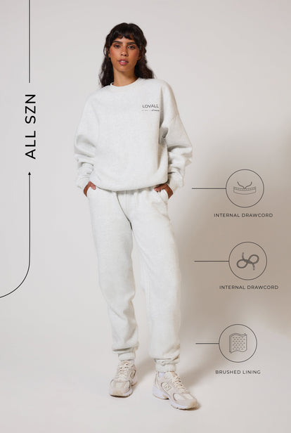 ALL SZN Bio-Jogger mit Bündchen - Light Grey Marl