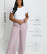 Lounge Strickhose Mit Weitem Bein Curvy - Pink