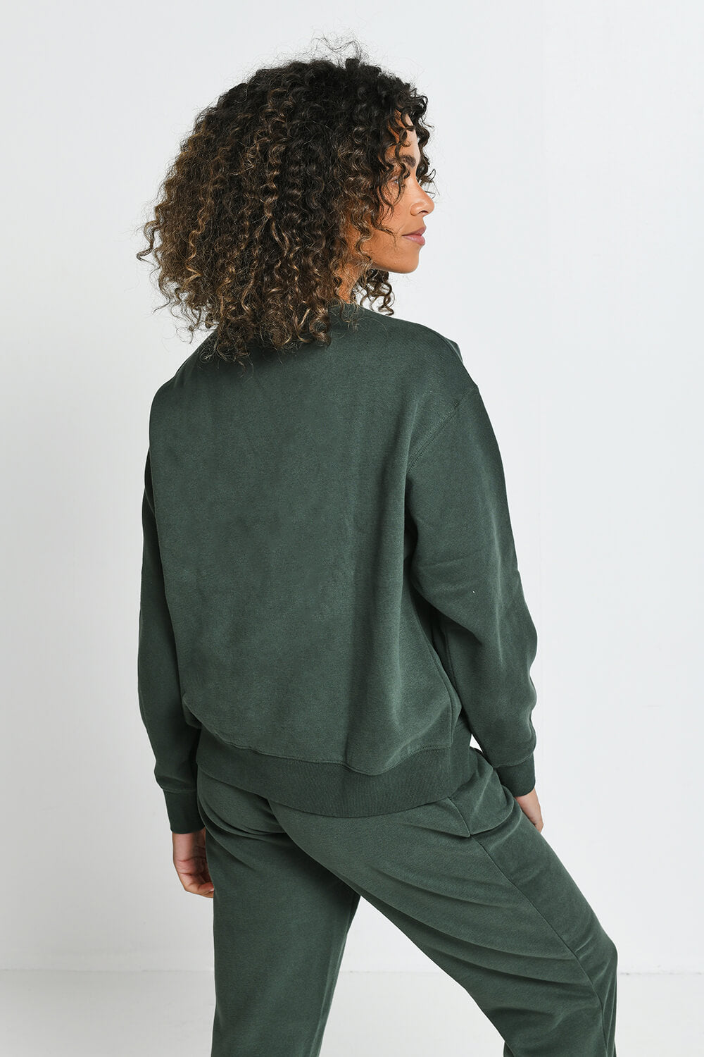 Alltägliche Sweatshirt Komfort - Tannengrüner
