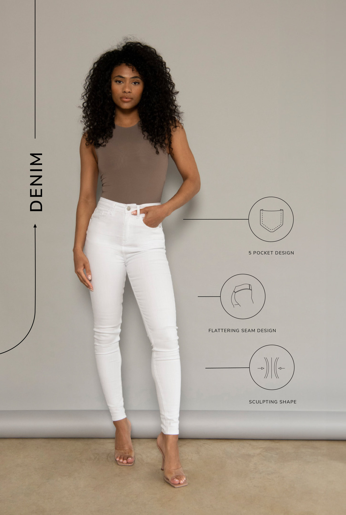 Lift & Shape Jeans - Weiße