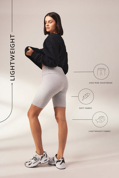 Everyday Radlerhose Lightweight Curvy - Light Grey Marl