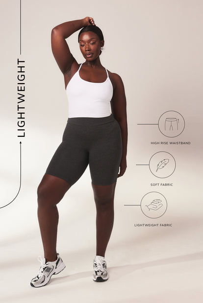 Everyday Radlerhose Lightweight Curvy - Dark Grey Marl