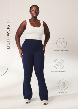 Schlaghose Leggings Lightweight Curvy - Navy