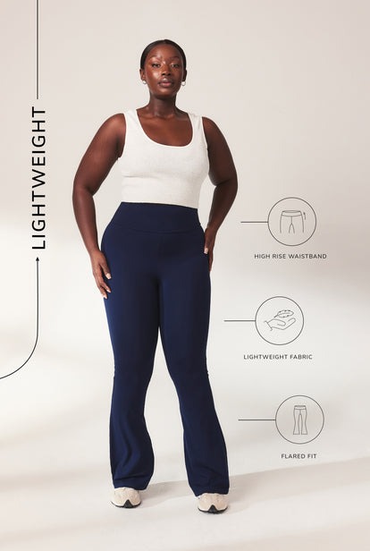 Schlaghose Leggings Lightweight Curvy - Navy