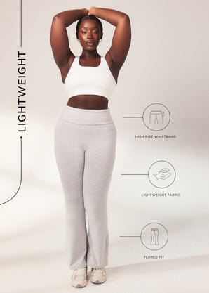 Schlaghose Leggings Lightweight - Light Grey Marl