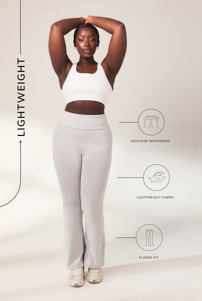 Schlaghose Leggings Lightweight - Light Grey Marl