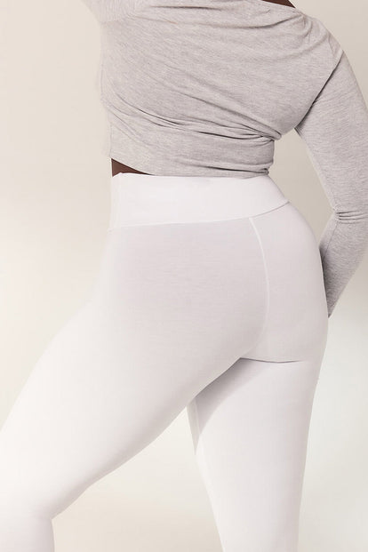 Everyday High Waisted Leggins Lightweight - White