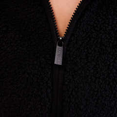 Borg 1/4 Zip Fleece – Schwarz
