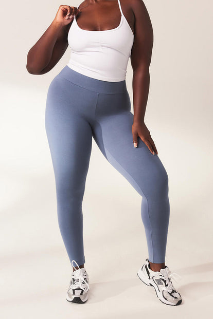 Everyday High Waisted Leggins Lightweight - Steel Blue