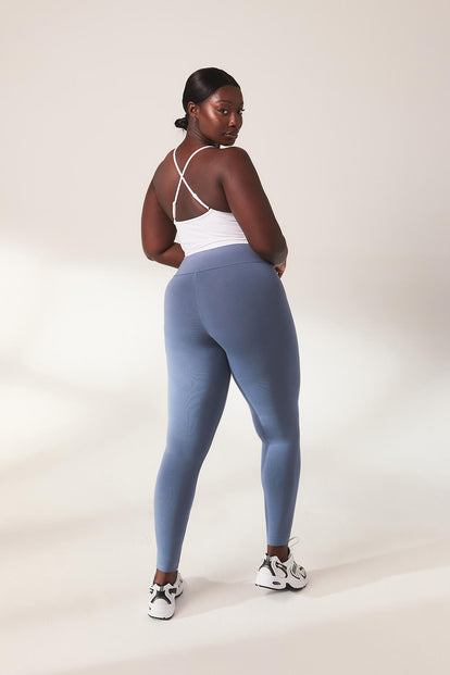 Everyday High Waisted Leggins Lightweight - Steel Blue