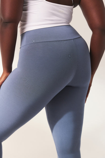 Everyday High Waisted Leggins Lightweight - Steel Blue