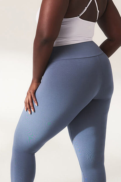 Everyday High Waisted Leggins Lightweight - Steel Blue