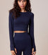 Sculpt Seamless Long Sleeve Top - Deep Navy