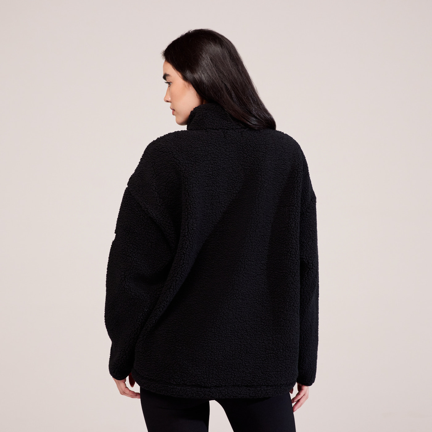 Borg 1/4 Zip Fleece - Black