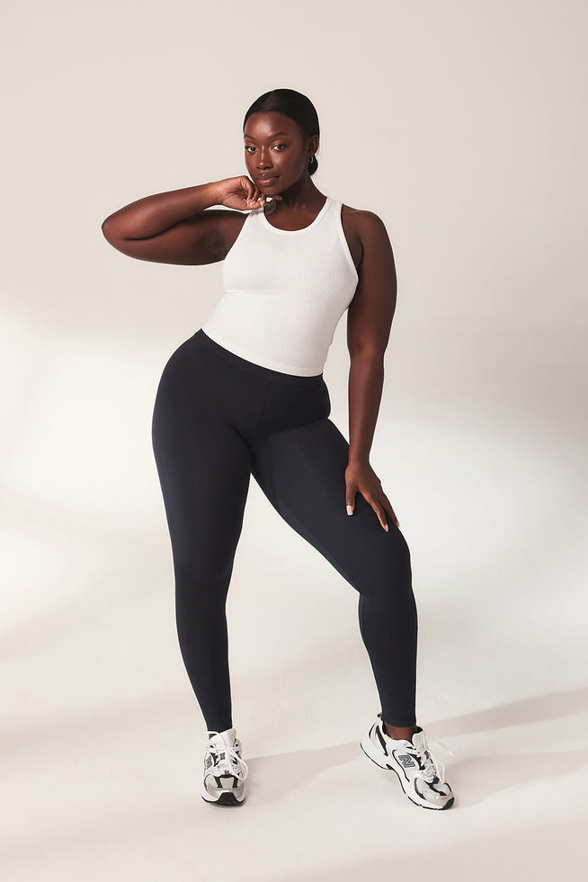 Everyday High Waisted Leggins Lightweight - Slate Green