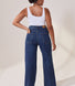 Curve Wide Leg Jeans - Dark Blue