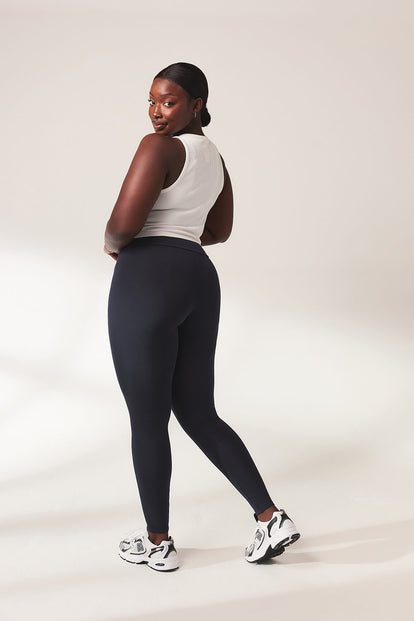 Everyday High Waisted Leggins Lightweight - Slate Green