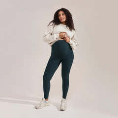 Umstands-Alltags-Leggings – Kieferngrün