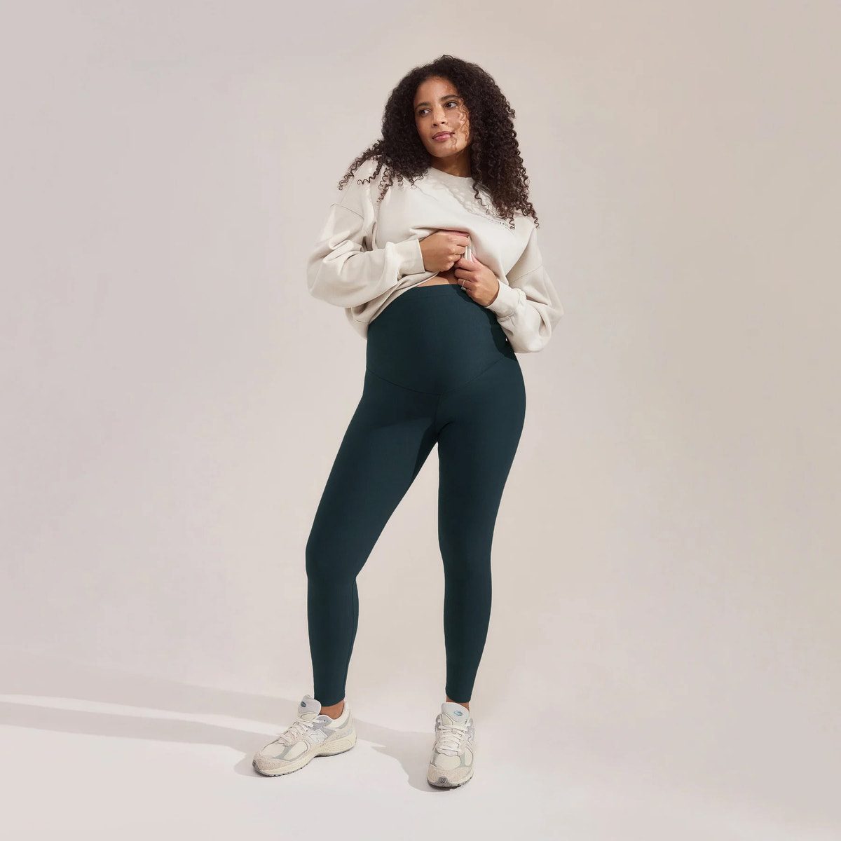 Umstands-Alltags-Leggings – Kieferngrün