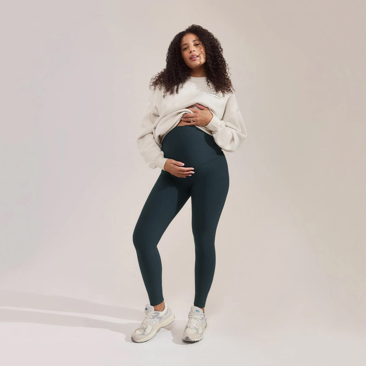 Umstands-Alltags-Leggings – Kieferngrün