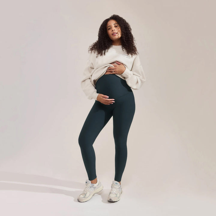 Umstands-Alltags-Leggings – Kieferngrün