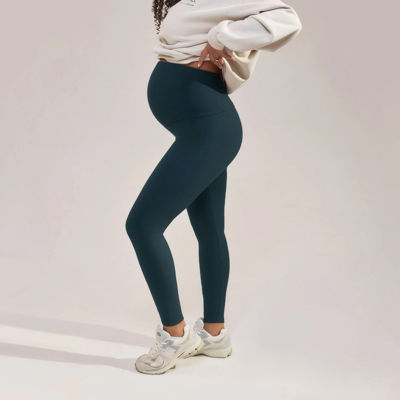Umstands-Alltags-Leggings – Kieferngrün