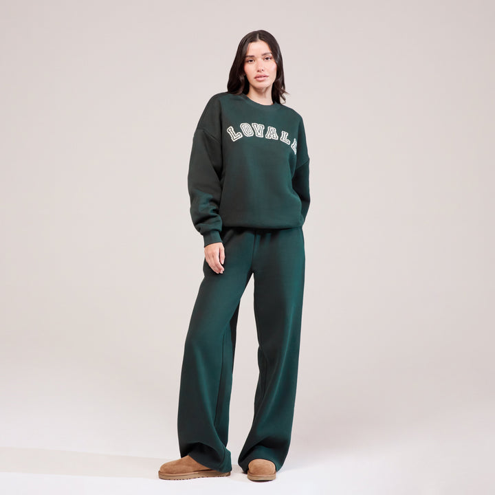 Bio-Jogginghose mit weitem Bein – Kiefer