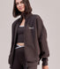 ALL SZN Organic Funnel Neck Zip Through - Black Coffee