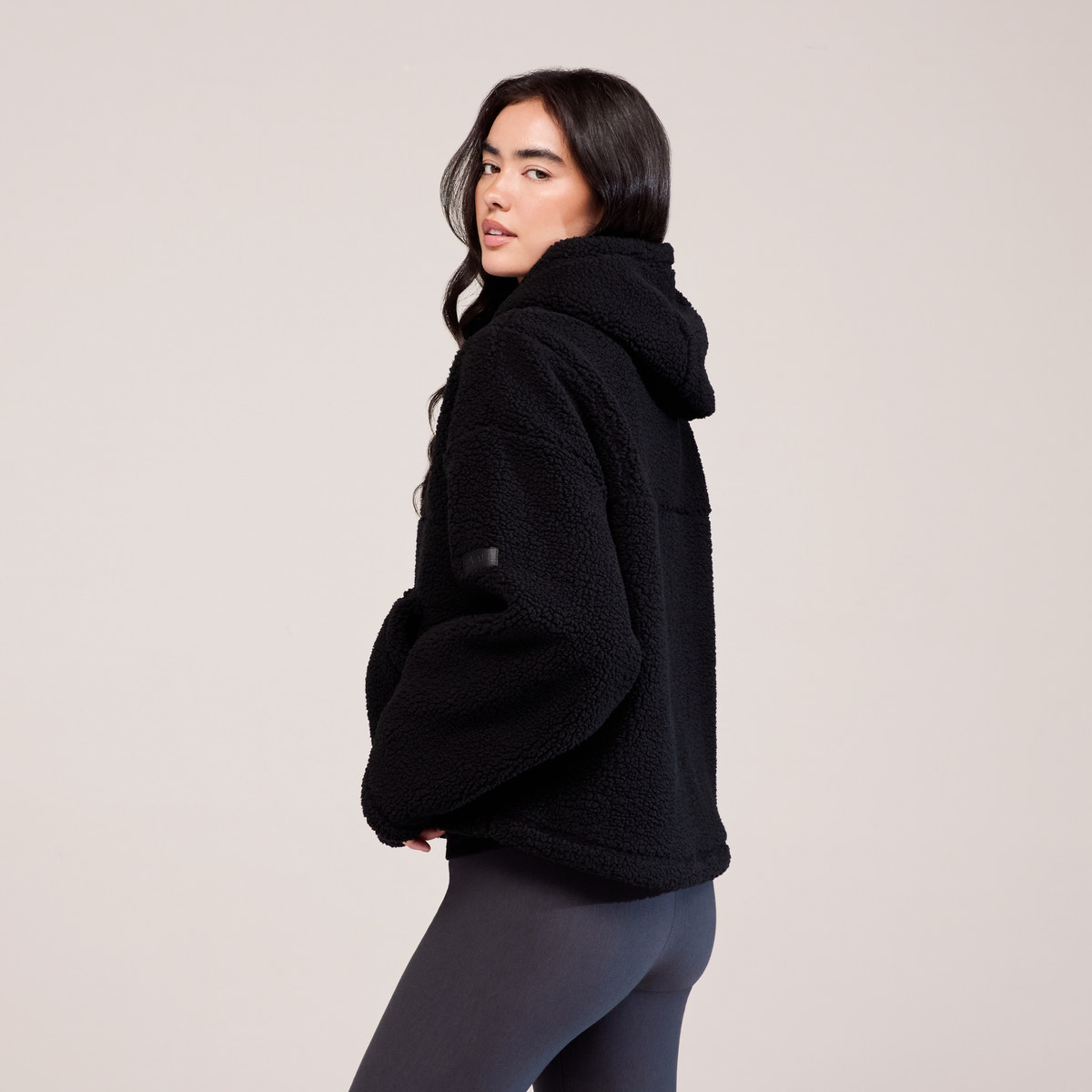 Borg-Fleece – Schwarz